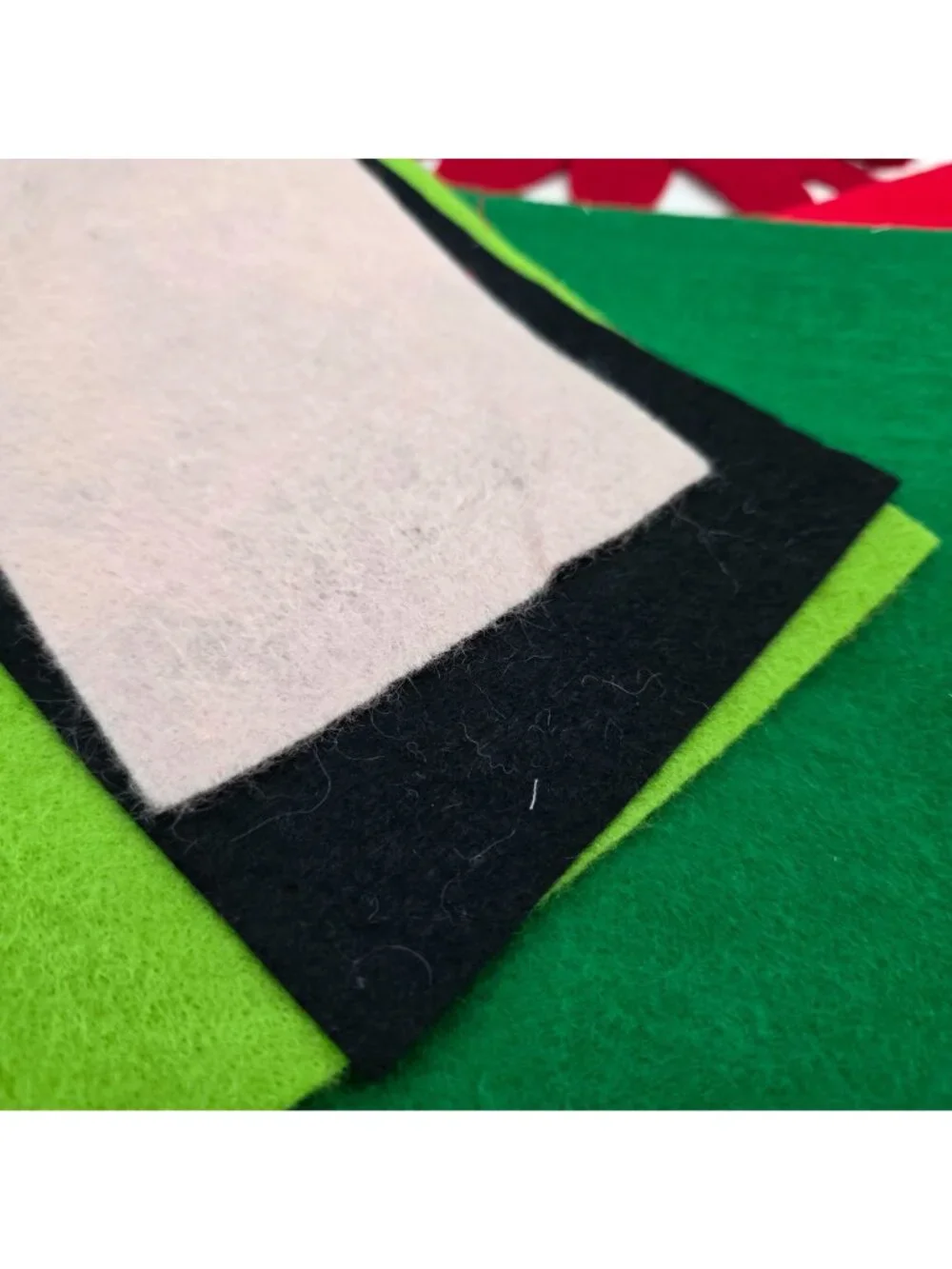 Christmas Craft Felt Sheets & Red Poinsettia Cutouts Assorted Colors Holiday - Picture 3 of 8